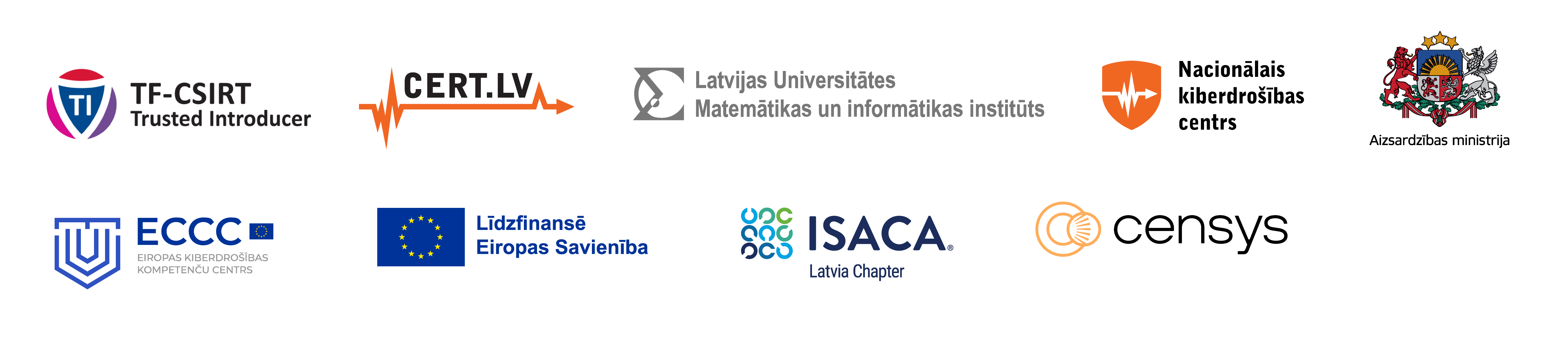 Attēlā redzami tekstā uzskaitīto organizatoru un sadarbības partneru logo